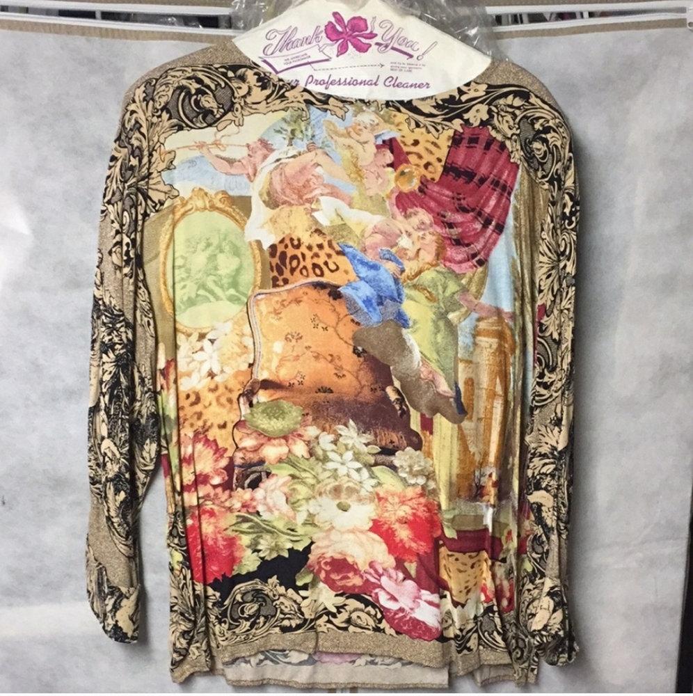 Vintage blouse, Italian Painting Vibe🥰